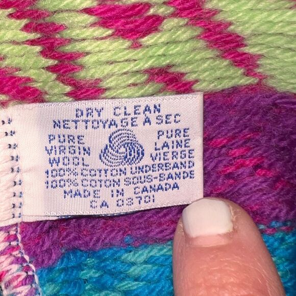 Murray Merkley Pure Virgin Wool Handmade Tassel Beanie Multicolor Winter Hat OS - Picture 5 of 5